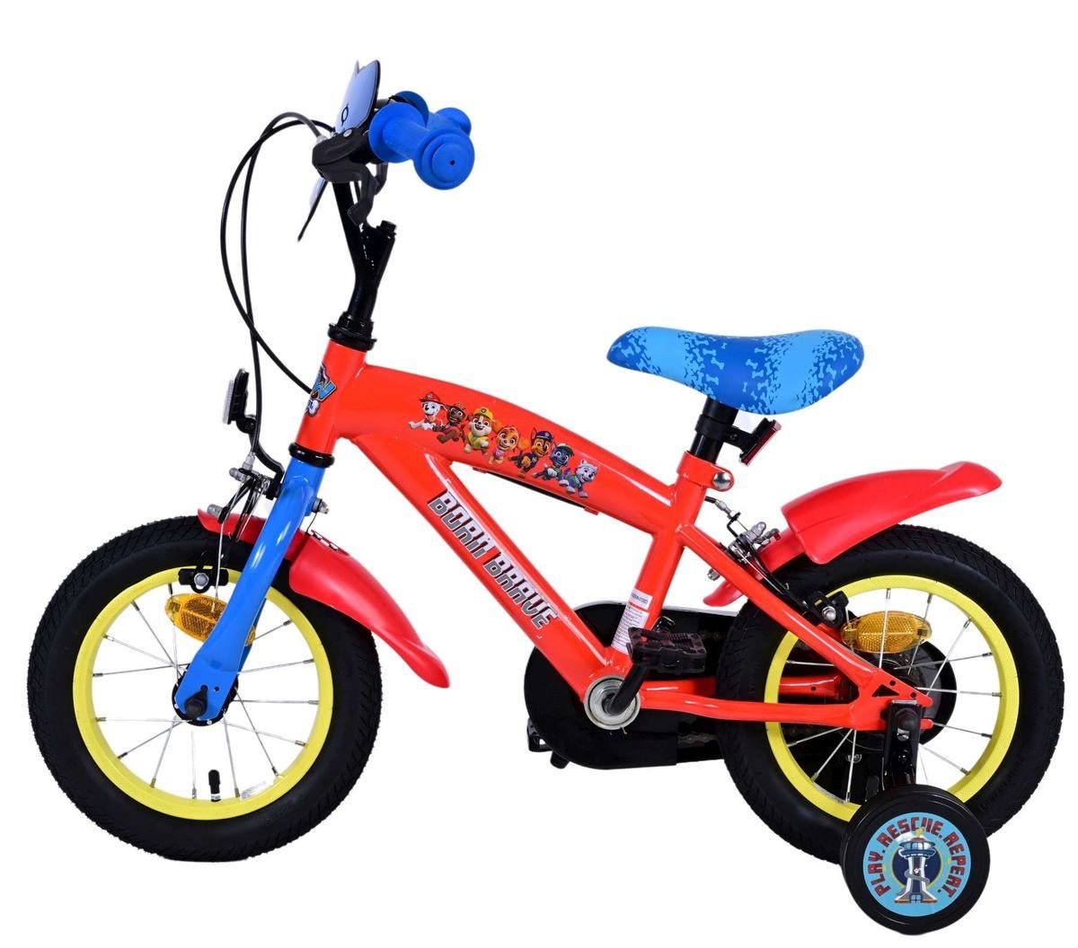 Volare Kinderfahrrad 12 Zoll Kinder Jungen Fahrrad Rad Bike Kinderrad Paw Patrol Rot 21122, 1 Gang, Stützräder Bild 4