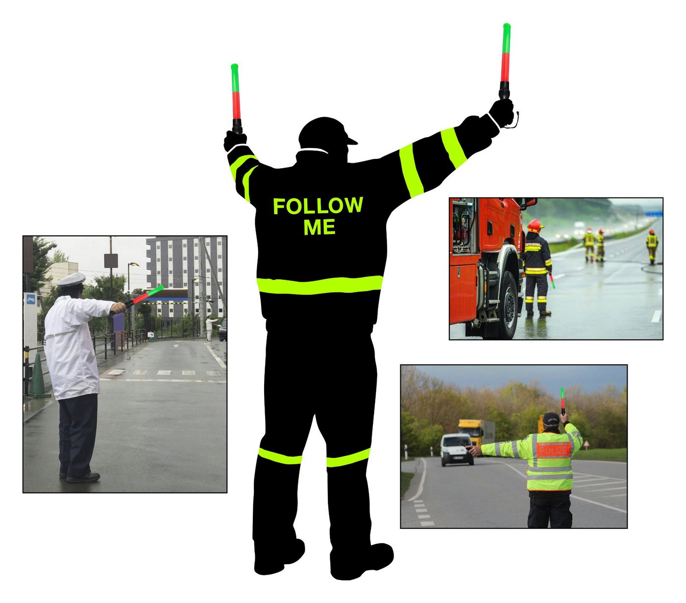 Stagecaptain Handleuchte ES-5422 Marshal Einweisstab, Signal-Leuchtstab mit LED-Licht - für Verkehrsregelung Bild 5