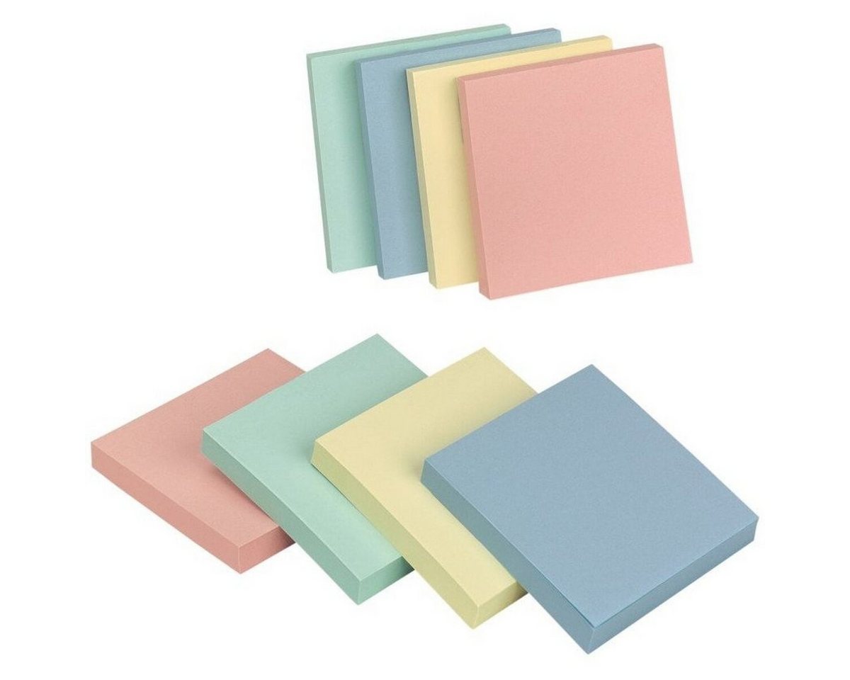 Connect Haftnotizblock Haftnotizen 76x76mm Pastellfarben sortiert VE=12x100 Blatt