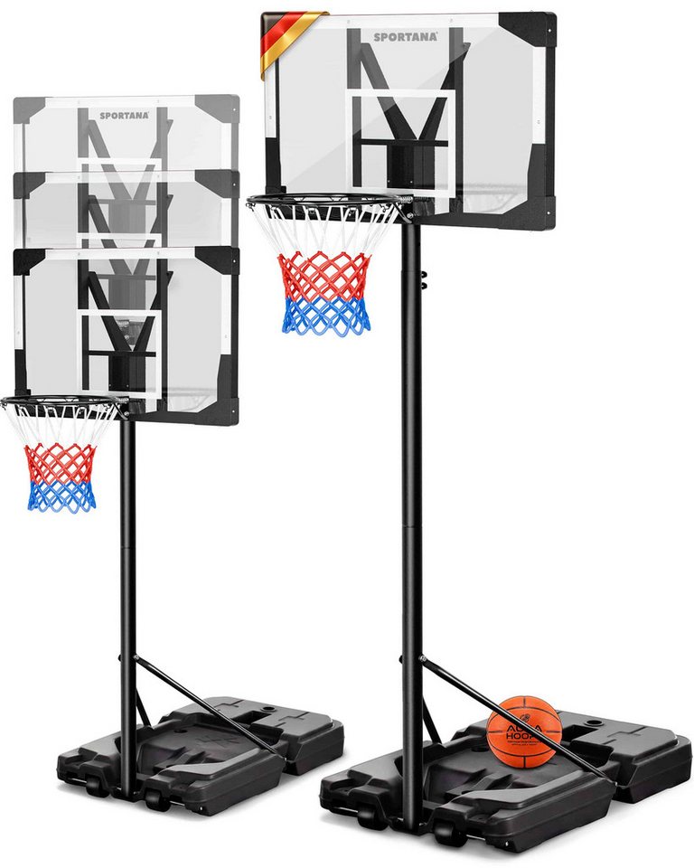 Sportana Basketballkorb, Outdoor höhenverstellbar 135–305 cm Ständer Hoop Großer Standfuß Bild 3