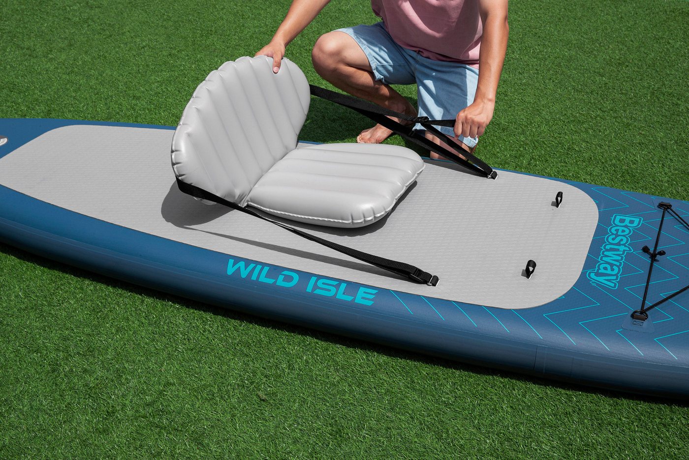 Bestway SUP-Board Wild Isle™, Freizeit, (Set, Inkl. Sitz, Pumpe, Paddel, Transportrucksack), 305 x 84 x 15 cm Bild 2