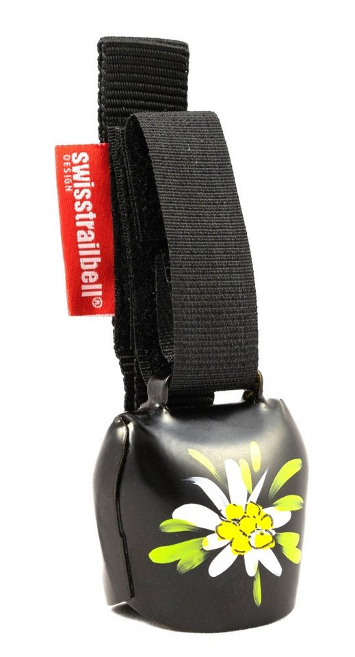 swisstrailbell Fahrradklingel DEEP BLACK mit Edelweiß, Trailbell, Bearbell Bild 4