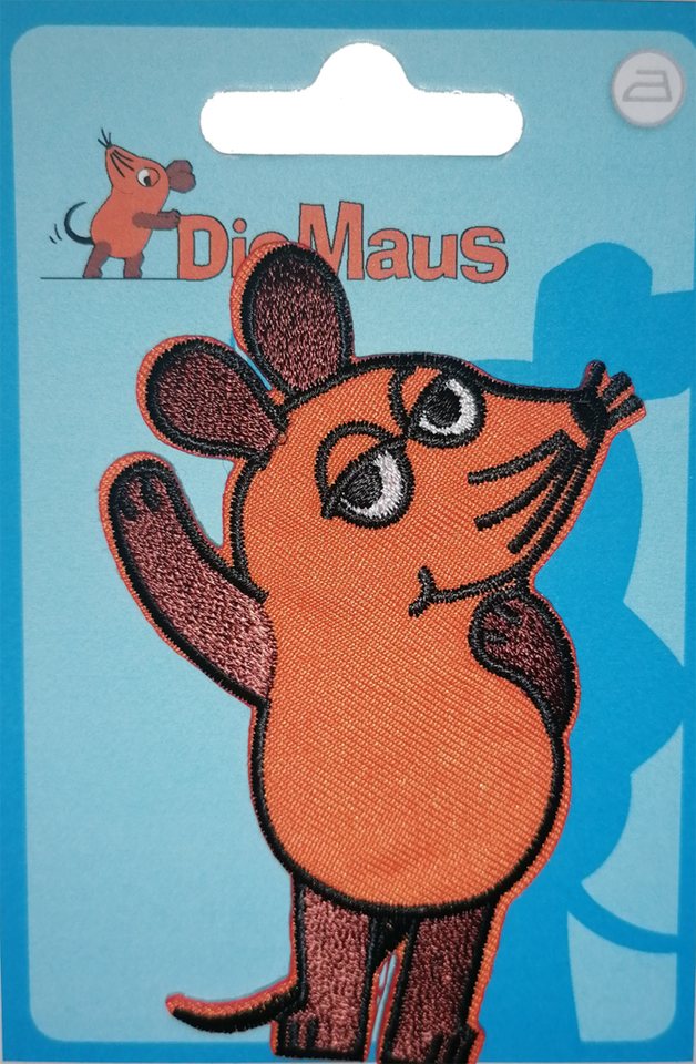 Die Sendung mit der Maus Aufnäher Bügelbild, Aufbügler, Applikationen, Patches, Flicken, zum aufbügeln, Polyester, Maus Sendung mit der Maus Kinder - Größe: 9 x 5,5 cm Bild 3