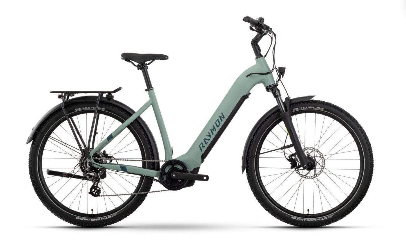 R Raymon E-Bike R Raymon Tourray Select Wave 27.5" x L 50 cm grün, 75 Nm, 630 Wh, Mittelmotor, 630 Wh