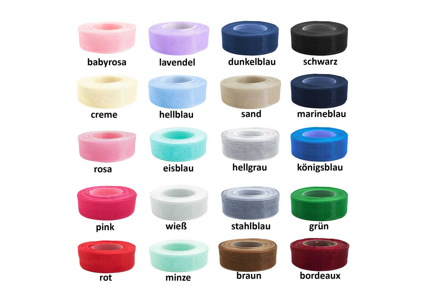 maDDma Organzaband 27m Chiffonband 25mm Polyester Schleifenband Dekoration Geschenkband, lavendel