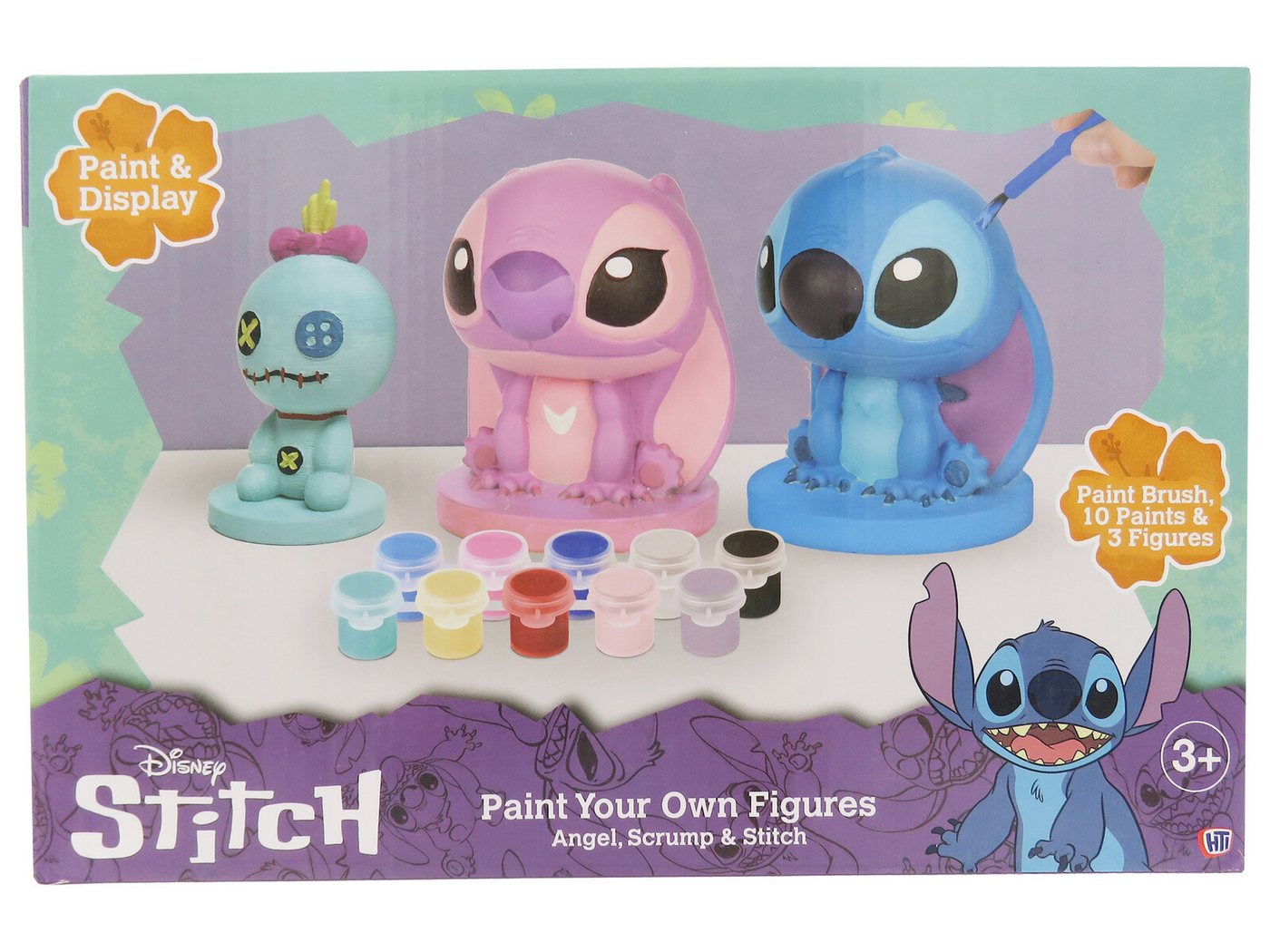 Lilo & Stitch Kreativset Bastelset Kinder mit 3 Gipsfiguren zum selber Ausmalen, (14-tlg) Bild 4