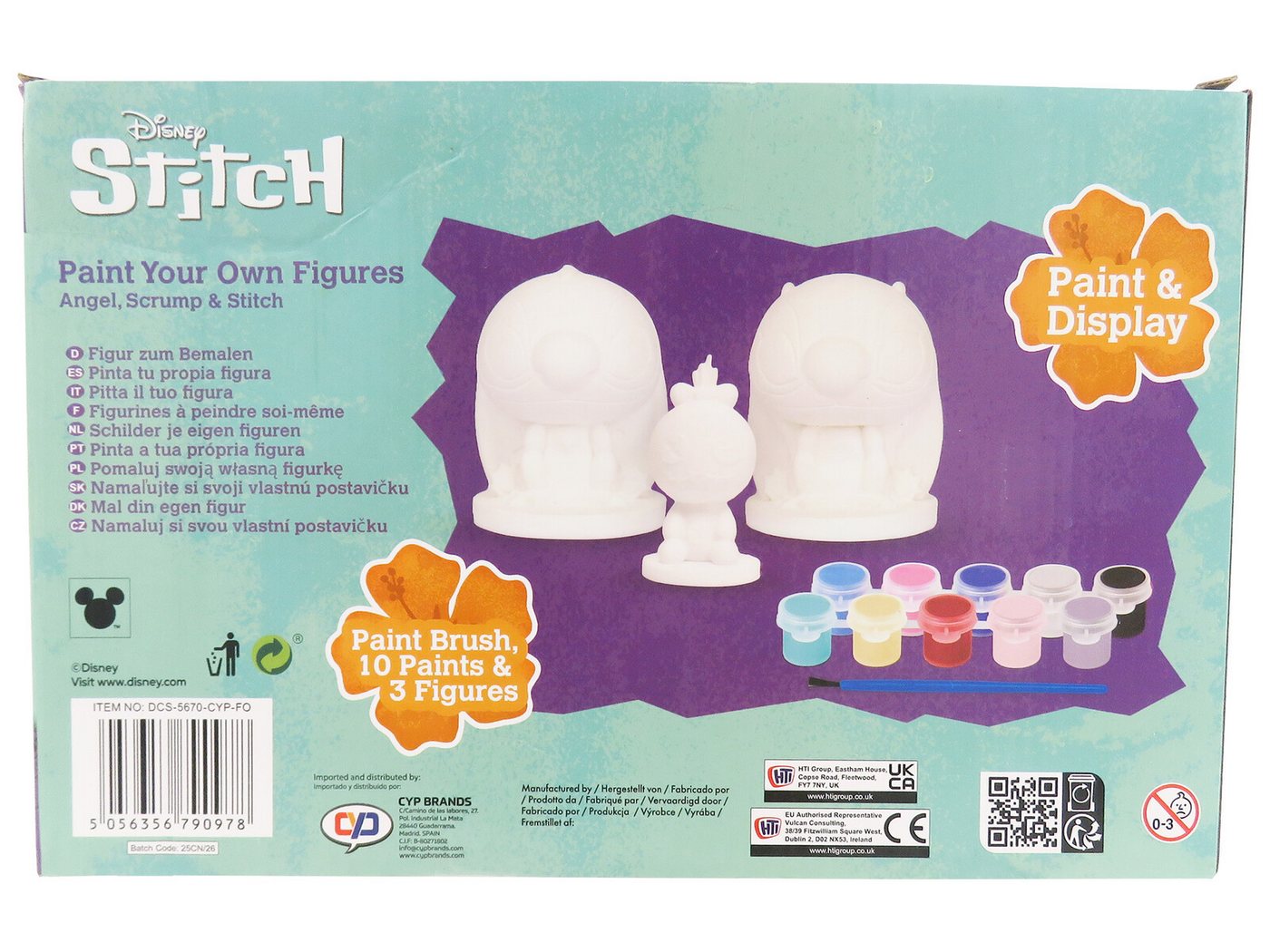 Lilo & Stitch Kreativset Bastelset Kinder mit 3 Gipsfiguren zum selber Ausmalen, (14-tlg) Bild 5