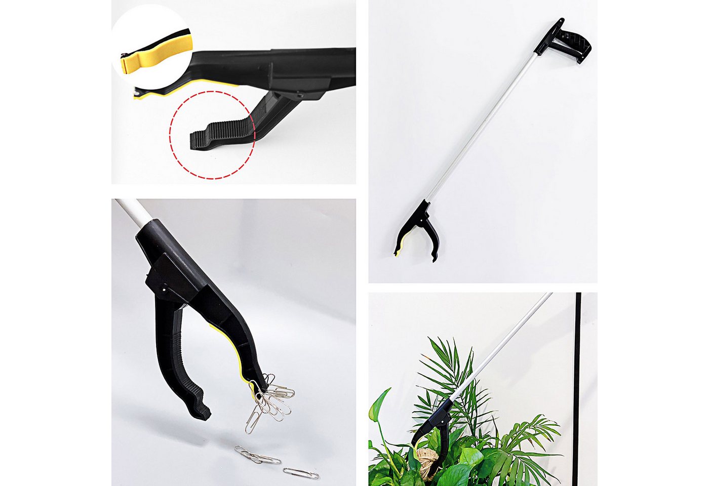 CEPEWA Greifarm 75cm mit Magnet Greifzange Greifer Greifhilfe Aluminium Bild 2