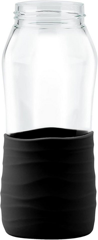 Emsa Trinkflasche 2 x Emsa Drink2Go Glas Trinkflasche 0.5 Liter Schraubverschluss Auslau