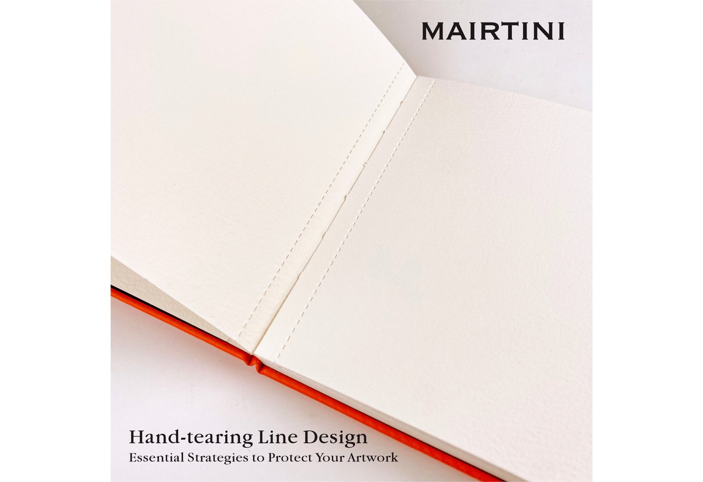 Mairtini Aquarellblock aus 100% Baumwolle - Format A5 oder A6 - in Orange/ Pink/ Grün/ Braun, 24 Blatt, 200g/m², kaltgepresst, ideal für Malen unterwegs