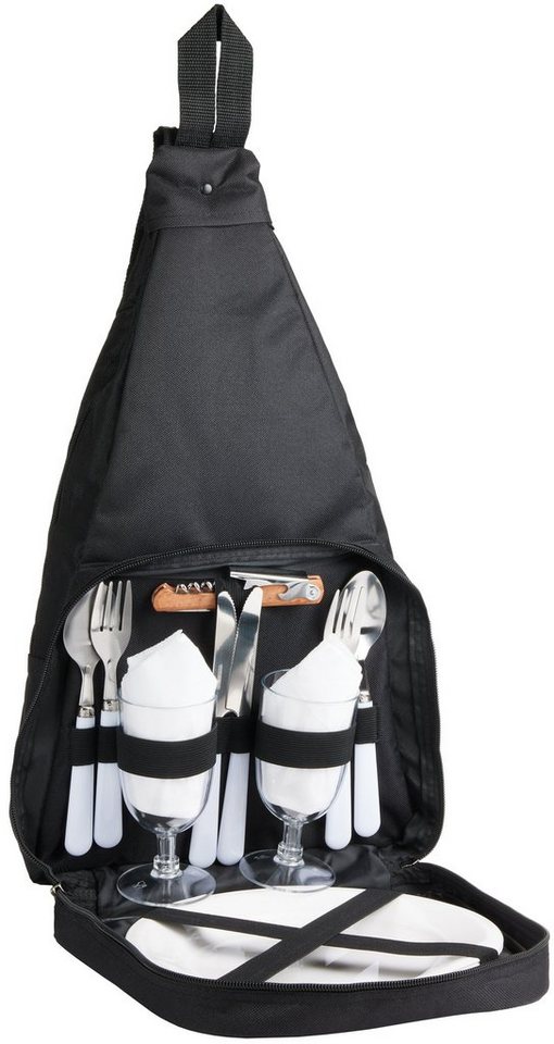 BRUBAKER Freizeitrucksack Picknickrucksack für 2 Personen (isolierender Thermorucksack), Mono-Sack mit Kühlfach, 45 cm hoch Bild 4