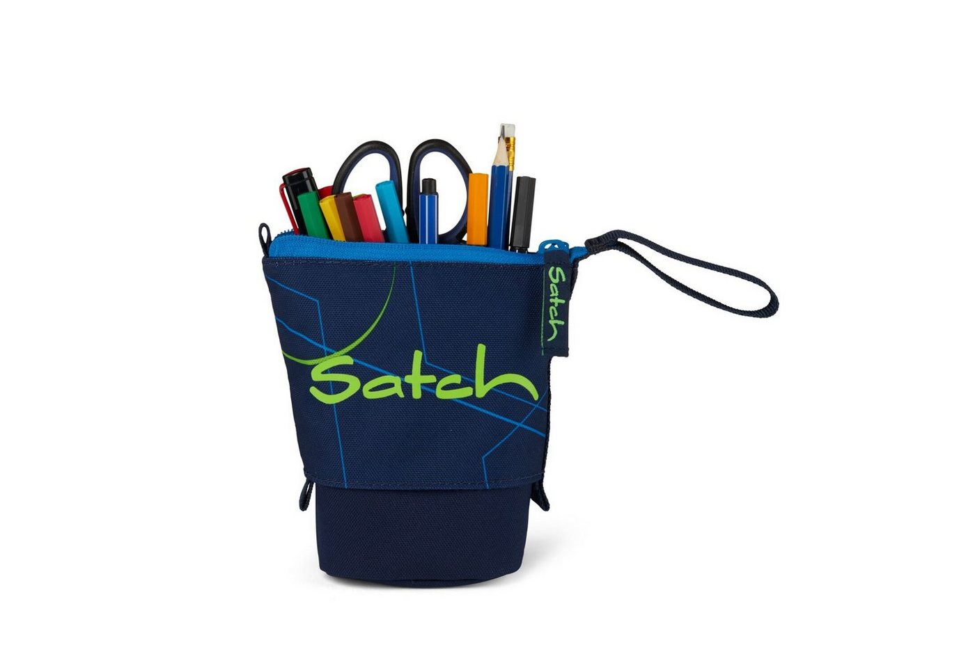Satch Schulranzen Pencil Slider Blue Tech (1 Stück), Mäppchen, Stifthalter, Etui Bild 3