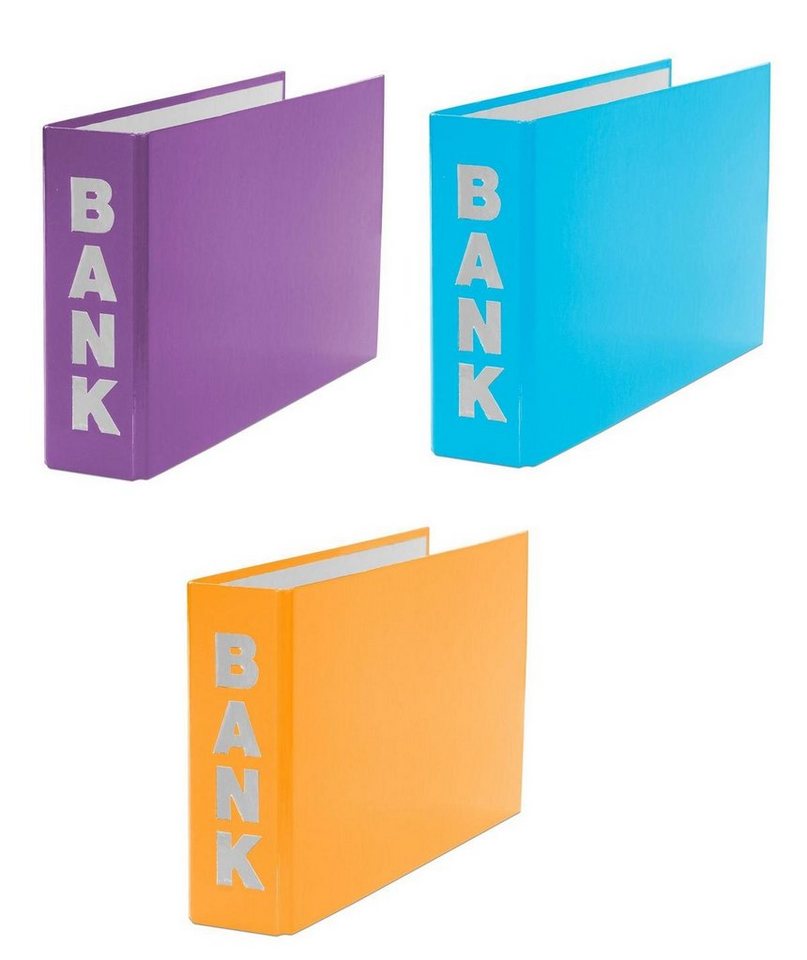 Livepac Office Bankordner 3x Bankordner / 140x250mm / für Kontoauszüge / je 1x hellblau, lila, o