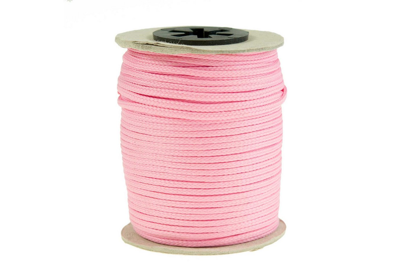 maDDma Kordel 50 Meter Polyesterschnur / Flechtschnur 2mm - 8-fach geflochten!, hellrosa