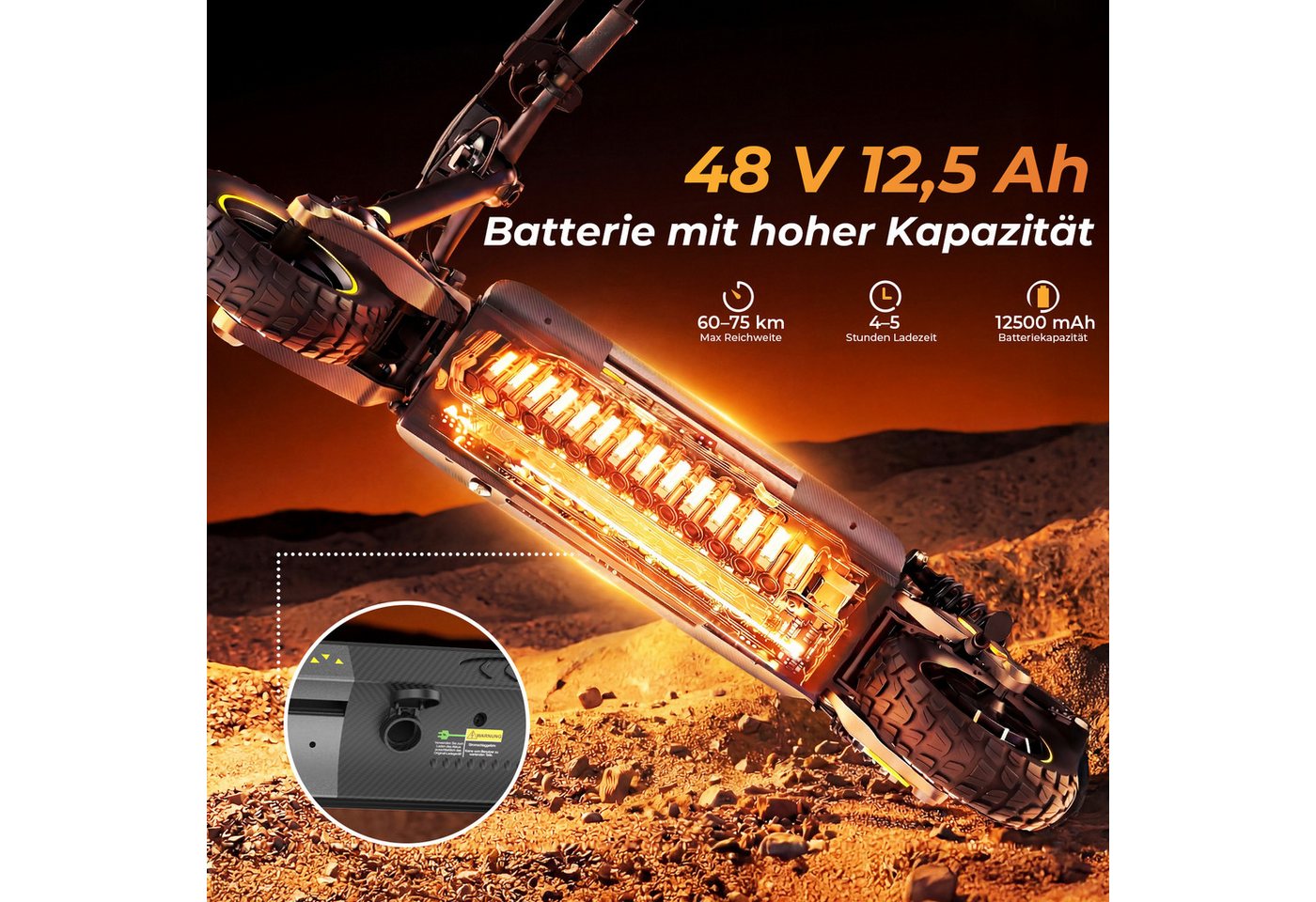 iscooter E-Scooter Elektroroller mit ABE-Zulassung, zwei Motoren, 60~80 km Reichweite
