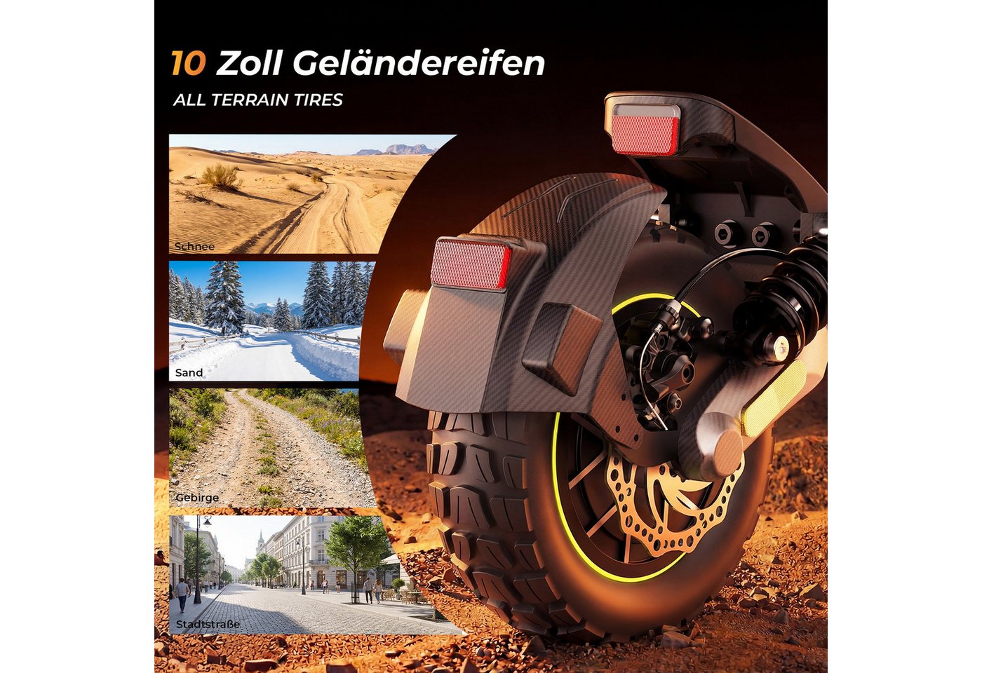 iscooter E-Scooter Elektroroller mit ABE-Zulassung, zwei Motoren, 60~80 km Reichweite Bild 2