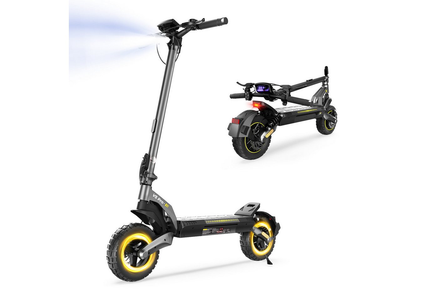 iscooter E-Scooter Elektroroller mit ABE-Zulassung, zwei Motoren, 60~80 km Reichweite Bild 4