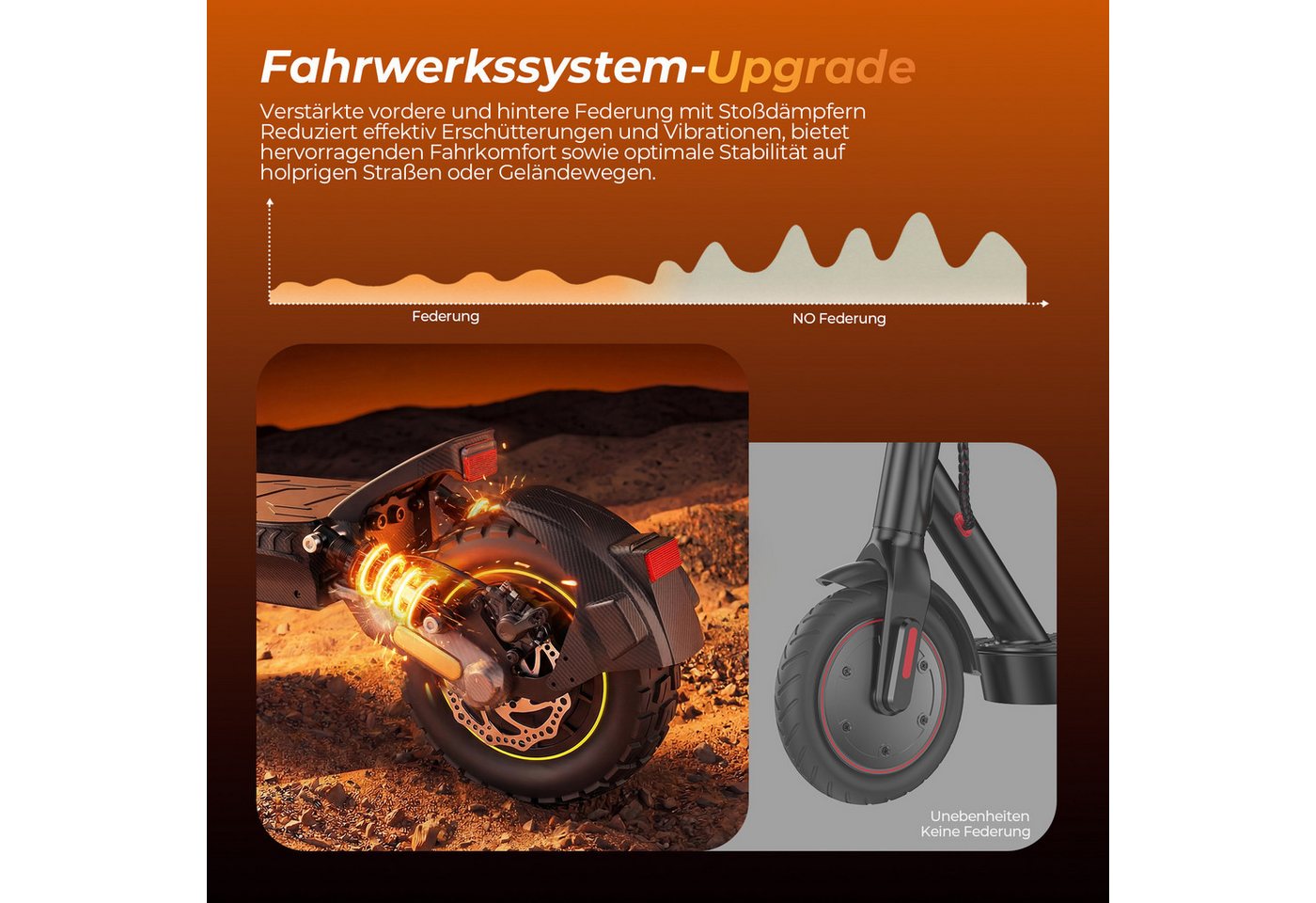 iscooter E-Scooter Elektroroller mit ABE-Zulassung, zwei Motoren, 60~80 km Reichweite Bild 5