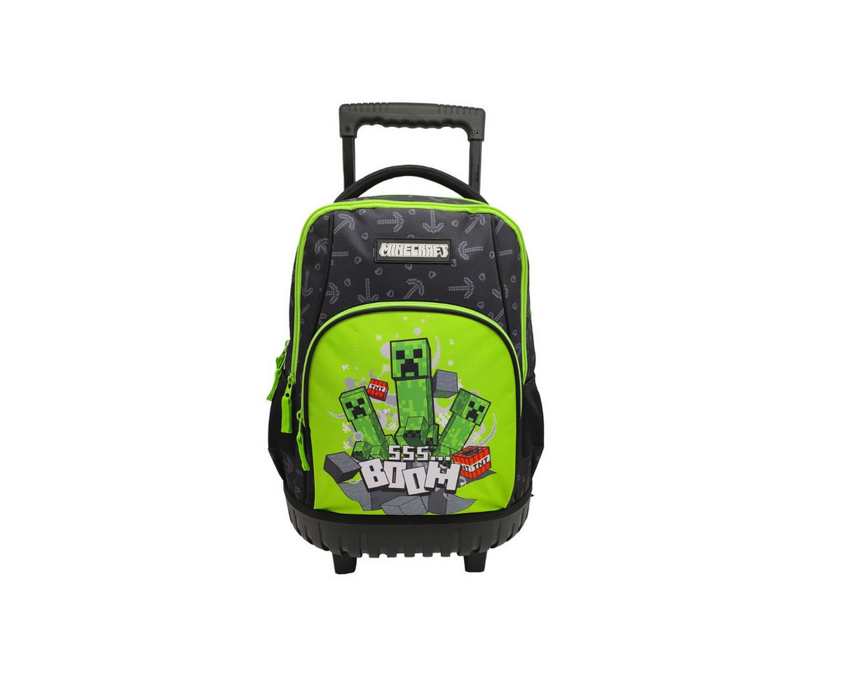 Minecraft Kinderrucksack Trolley Set 3 Teile Schule Tasche Etui Lunchbag (3-tlg) Bild 2