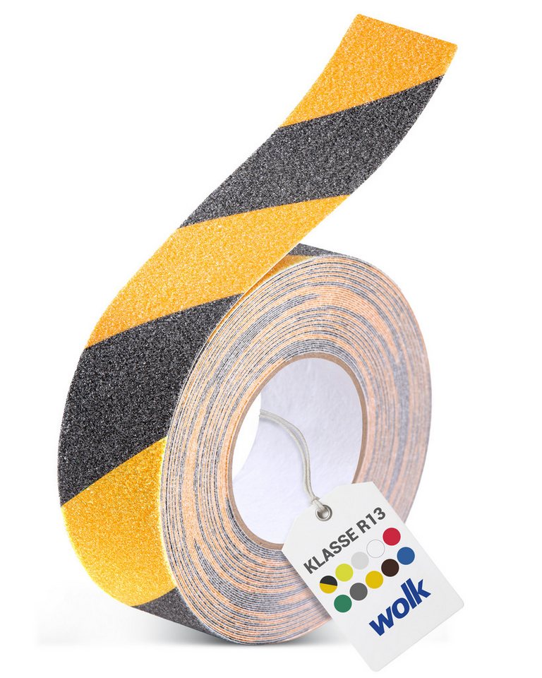 wolk Klebeband Antirutschband, Farbe: gelb/schwarz, 2,5 cm x 18,3 m (BxL) Bild 4