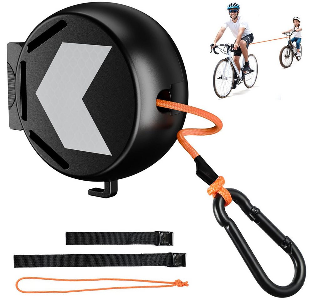 AFKSMILE Abschleppseil Abschleppseil Fahrrad Kinder, 2M Einziehbares Fahrrad Zugseil Kinder, Automatisch Einziehbar Eltern Kind Fahrrad Abschleppseil für Lenker Bild 3