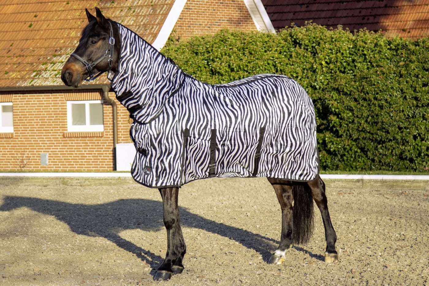 HKM Pferde-Fliegendecke HKM Fliegendecke Zebra inkl. Halsteil und Bauchlatz, inklusive Halsteill & Bauchlatz Bild 2
