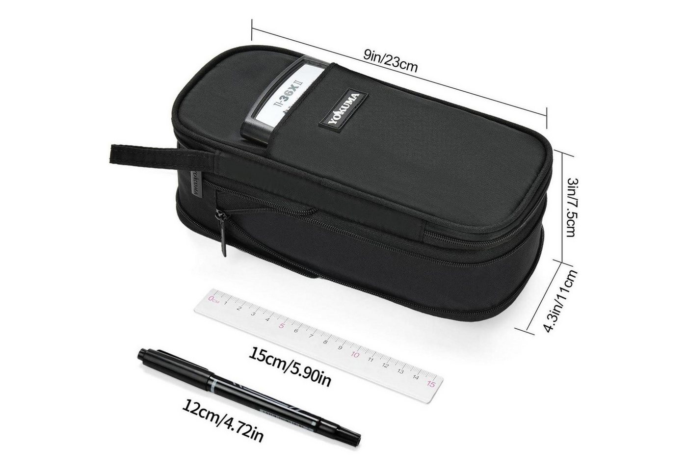 LuxusKollektion Federmäppchen Federmäppchen für Jungen Mädchen Jugendliche Schlampermäppchen Schwarz Bild 5
