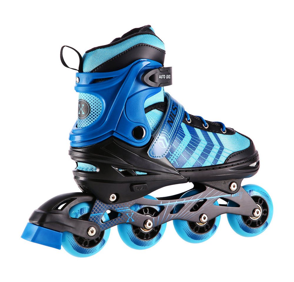 NILS EXTREME Inlineskates Kinderinliner Rollschuhe Schlittschuhe, (Spar-Set, 2-St., 34-38), 4-in-1, größenverstellbar, ABEC 7, Alu-Schiene Bild 2