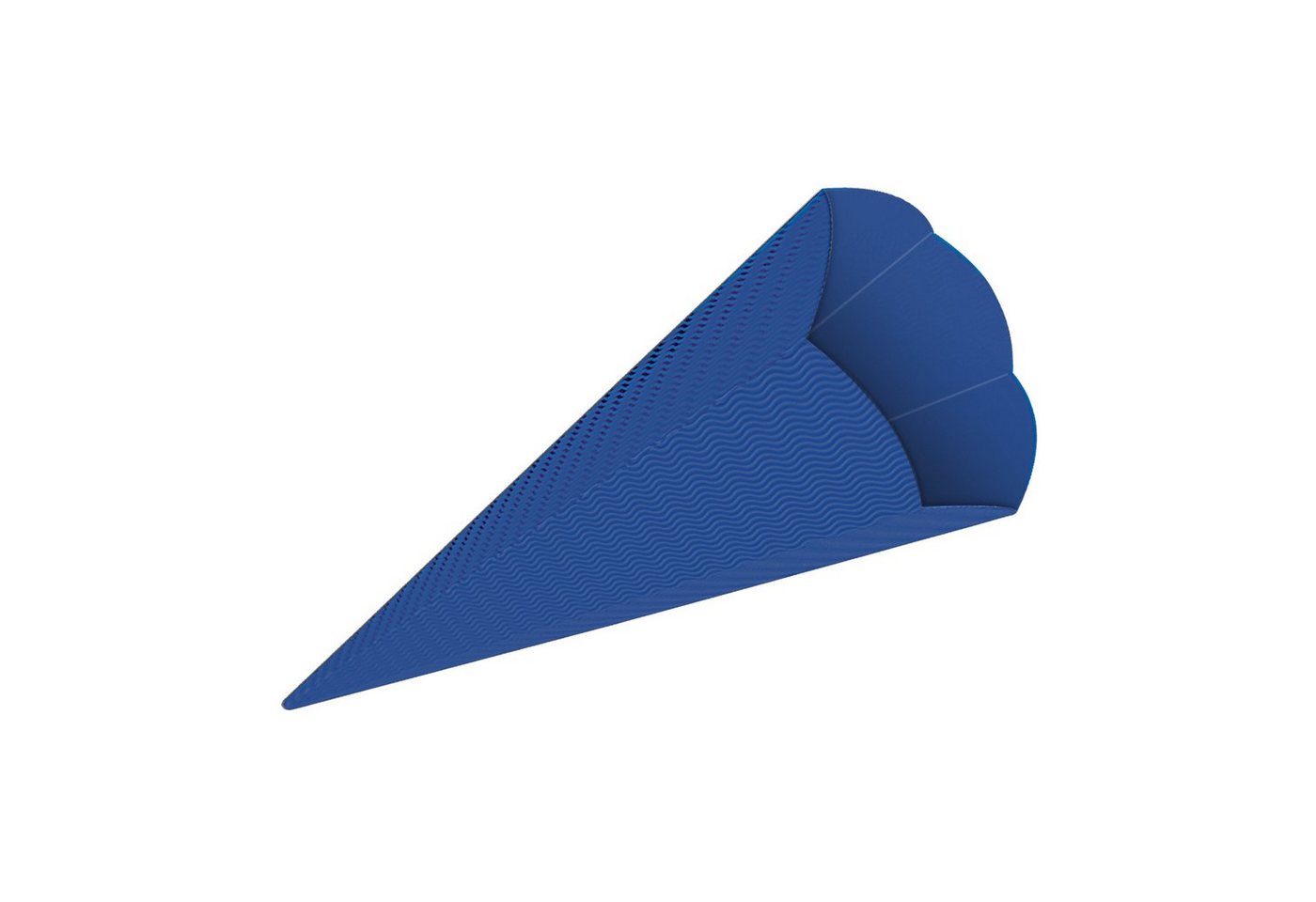 itenga Schultüte 3D Color Schultüten Bastelwellpappe 68CM BLAU - Schultüten Rohling zum Bild 2
