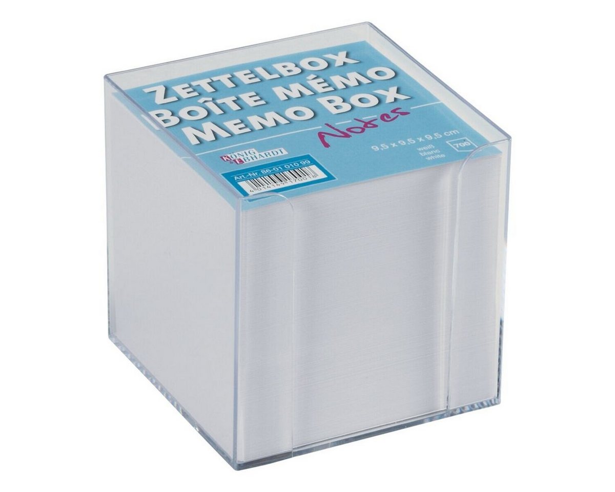 König & Ebhardt Notizzettel Zettelbox 9,5x9,5x9,5cm transparent Bild 3