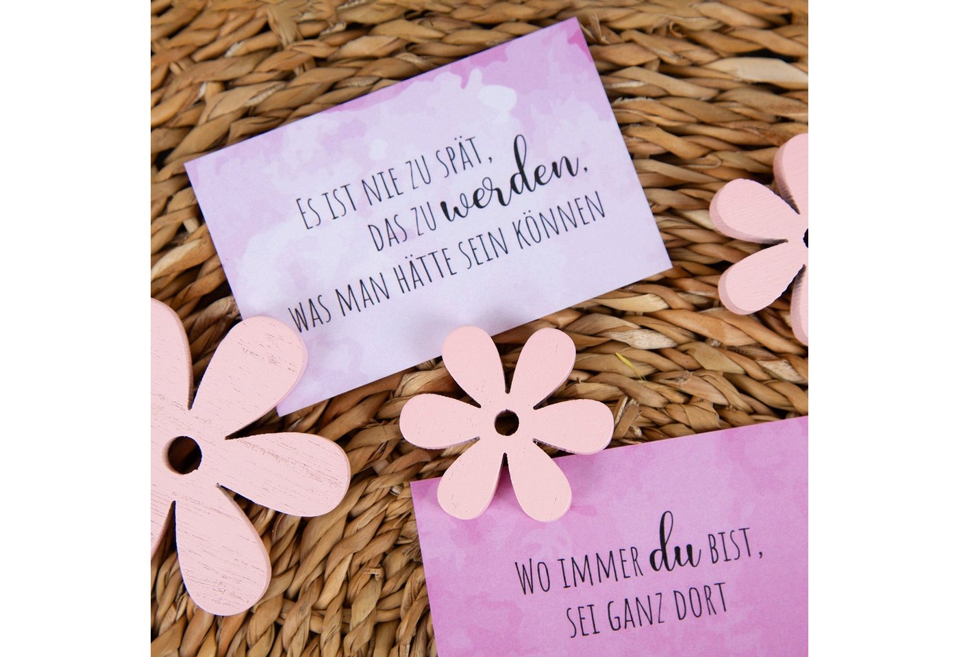 Logbuch-Verlag Klappkarte 38 bunte Sprüchekarten Motivationskarten Regenbogen Affirmation 8,5 x Bild 2