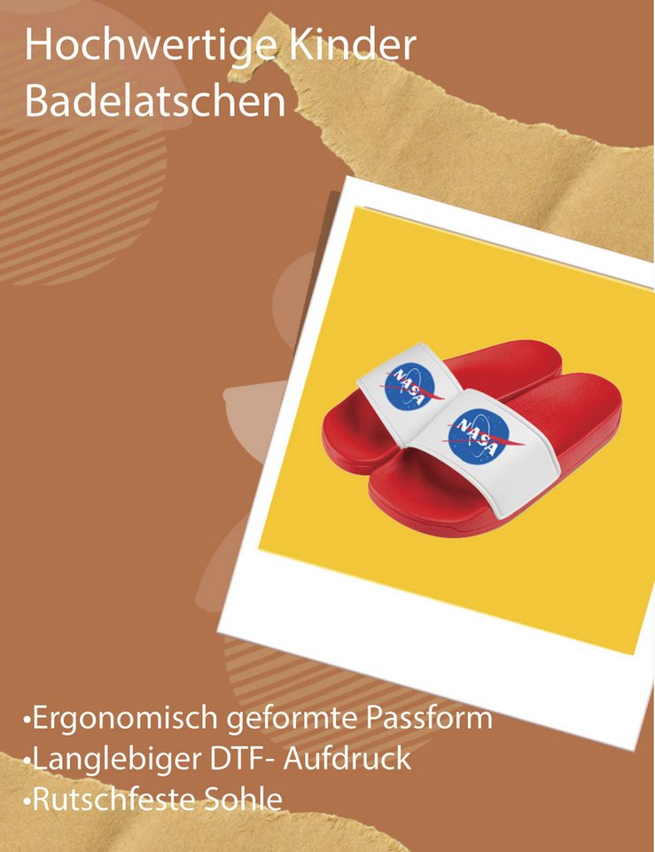 Youth Designz Nasa Kinder Badelatschen Flip Flops Badeschuh mit lustigem Motiv