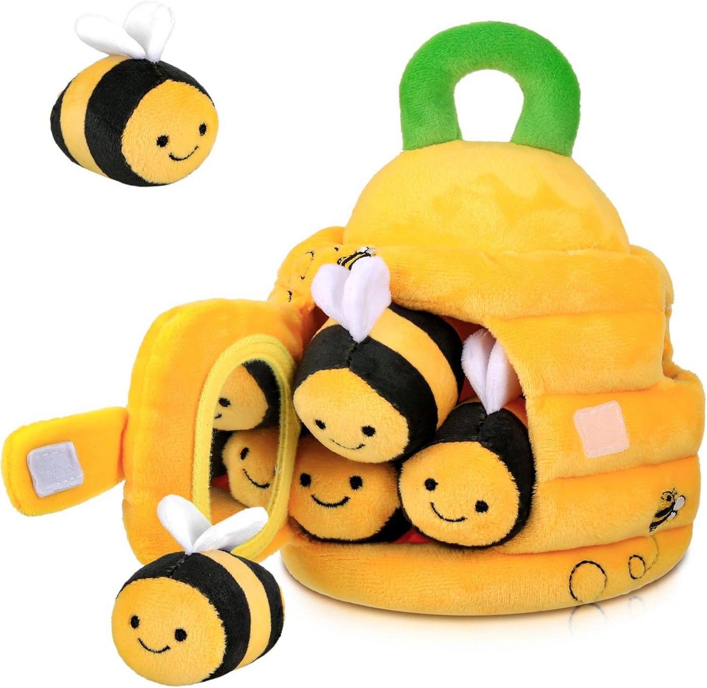 FELIXLEO Kinderrucksack Weiches Bienenstock Baby Spielzeug 5 Sensorik Bienen Montessori (1-tlg) Bild 4