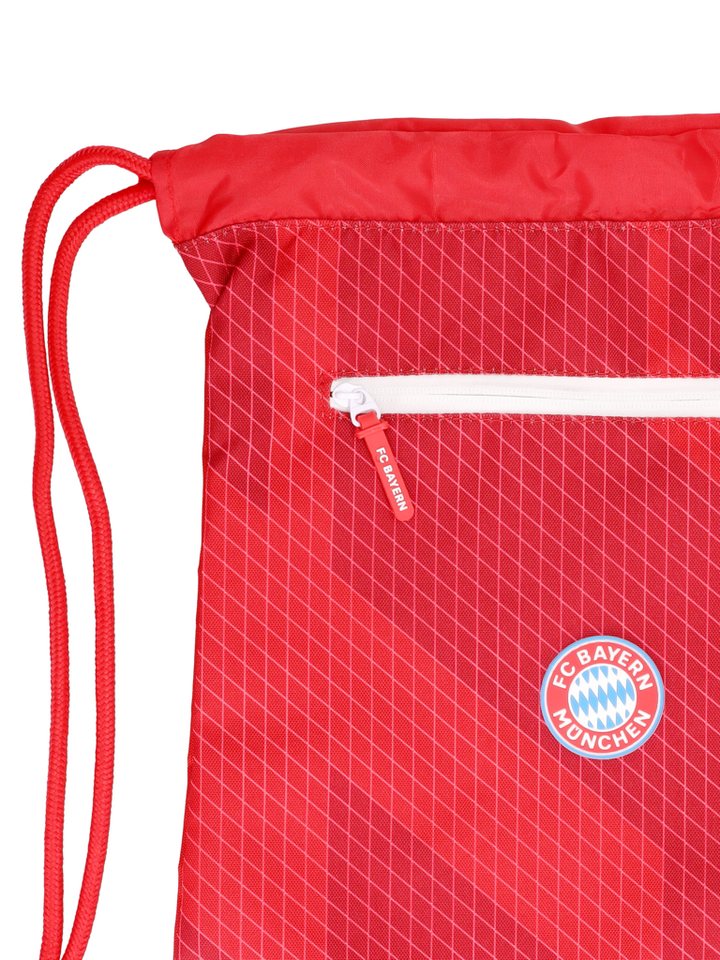 FC Bayern München Sporttasche FC Bayern München I Sportbeutel I Turnbeutel I Unisex I Kinder I Rot Bild 2