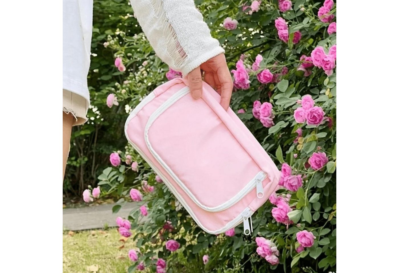 Diwzbyn Federmäppchen Federmäppchen mit großer Kapazität, ästhetisches Mäppchen mit Fächern, Tragbare Federtasche für Schule, Uni und Büro Bild 5