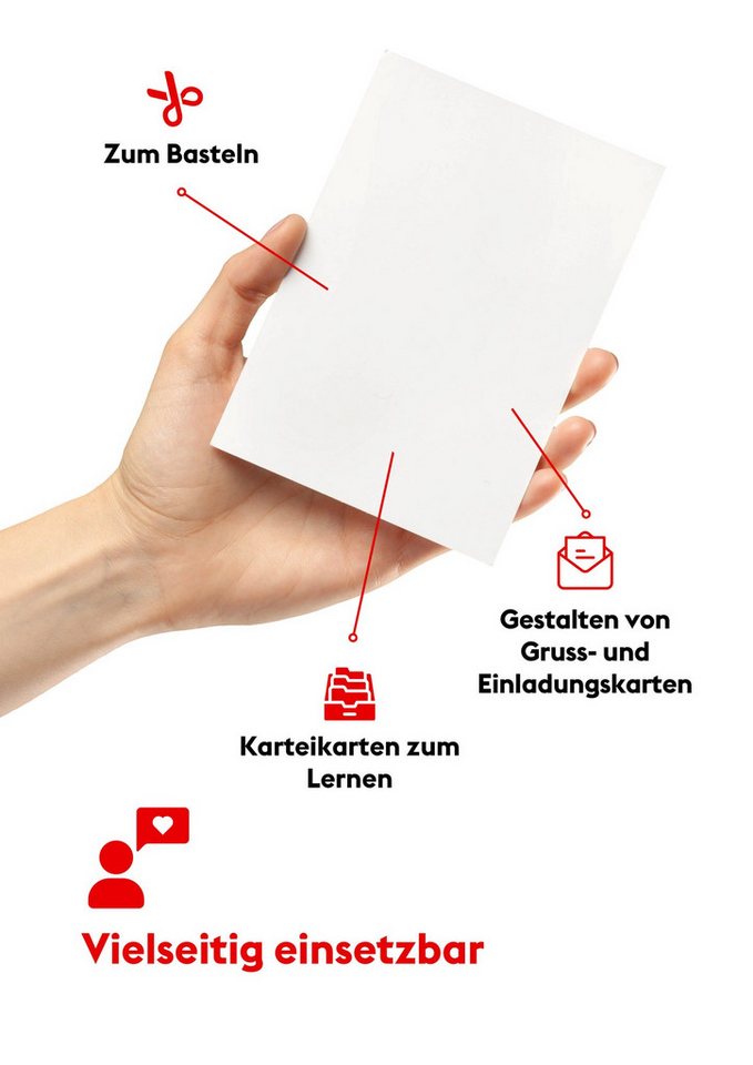 FLYERALARM Blanko-Postkarte Blanko Postkarten DIN A6 Weiß (100 Stück) Karten zum Selbstgestalten, Blanko Bild 4