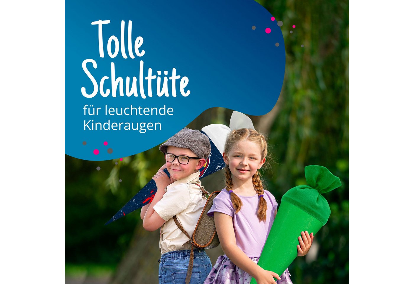 itenga Schultüte itenga Bastelschultüte 70cm rund GRÜN