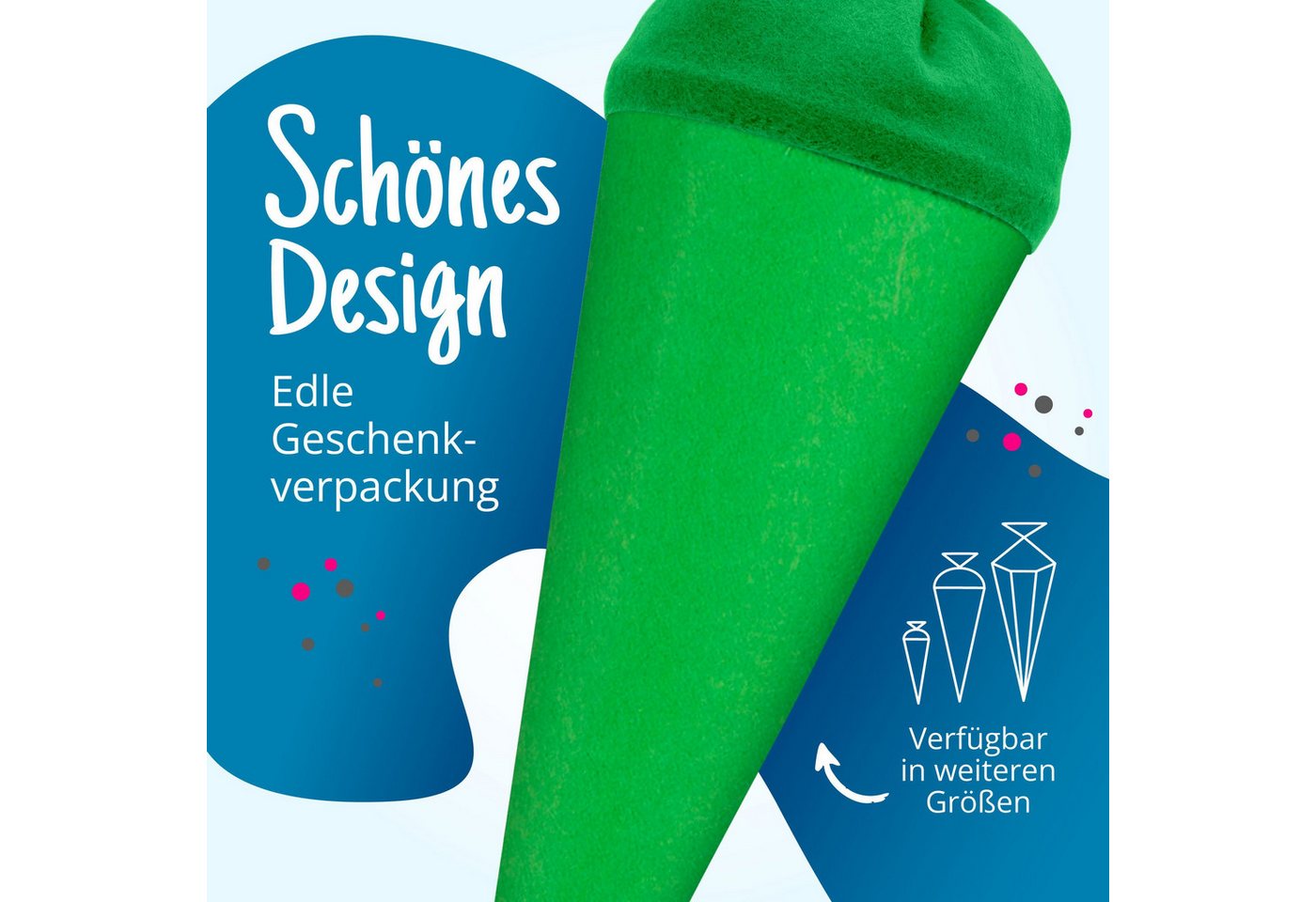 itenga Schultüte itenga Bastelschultüte 70cm rund GRÜN Bild 4