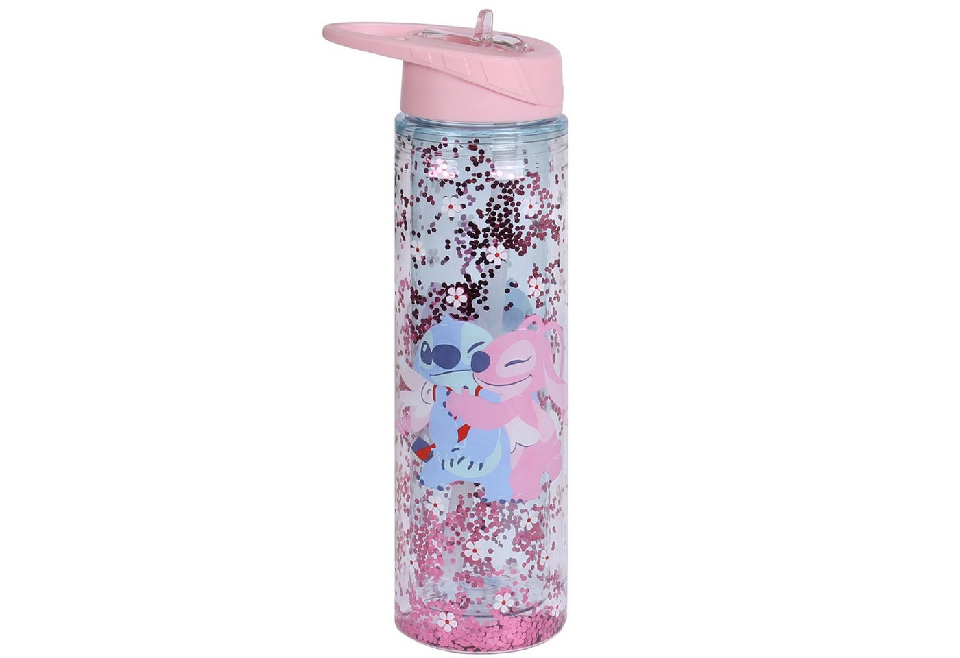 Disney Trinkflasche DISNEY Stitch Wasserflasche 550 ml mit Trinkhalm und Griff Bild 5