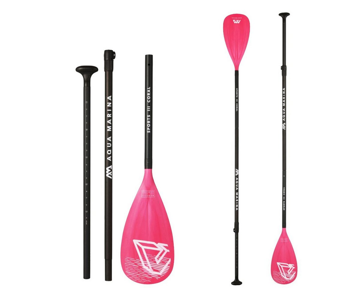 Aqua Marina SUP-Board Aqua Marina Sports III Coral Aluminium SUP Paddel 175-220cm 3-teilig Bild 4