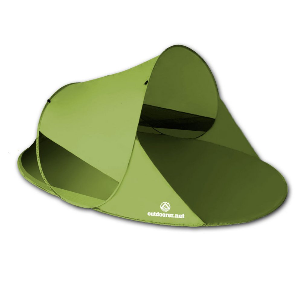 outdoorer Strandmuschel Zack II grün, UV 60, Pop-up, für 2 Personen Bild 2