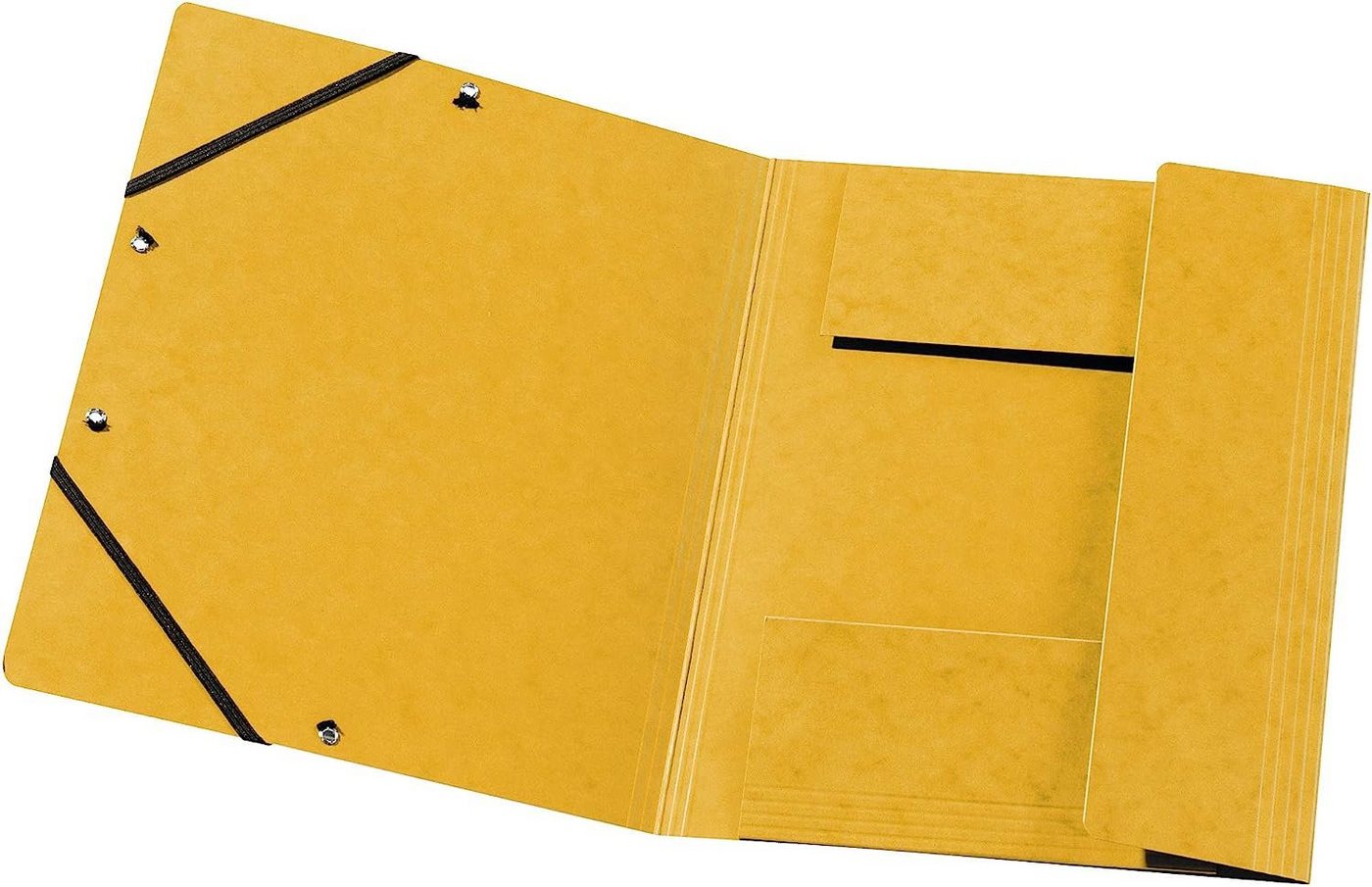 Falken Organisationsmappe (Spar-Set, 10-St., 10er-Set), Postmappe DIN A4 mit Gummizug Sammelmappe Einschlagmappe Gelb Bild 2