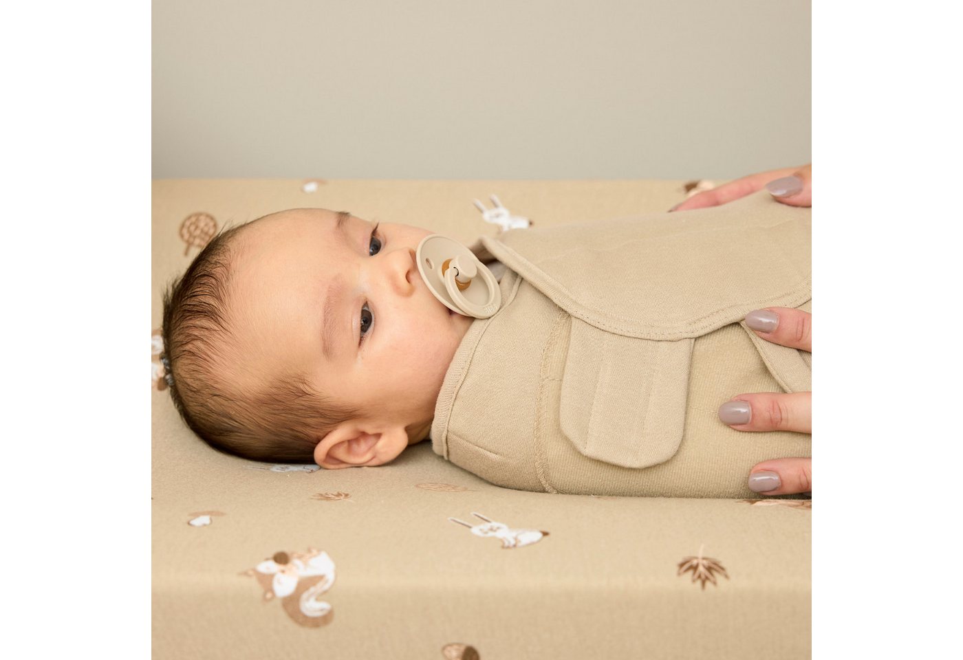 Meyco Baby Pucksack Sand (100% Baumwolle, 1 tlg), 0-3 maanden Bild 2