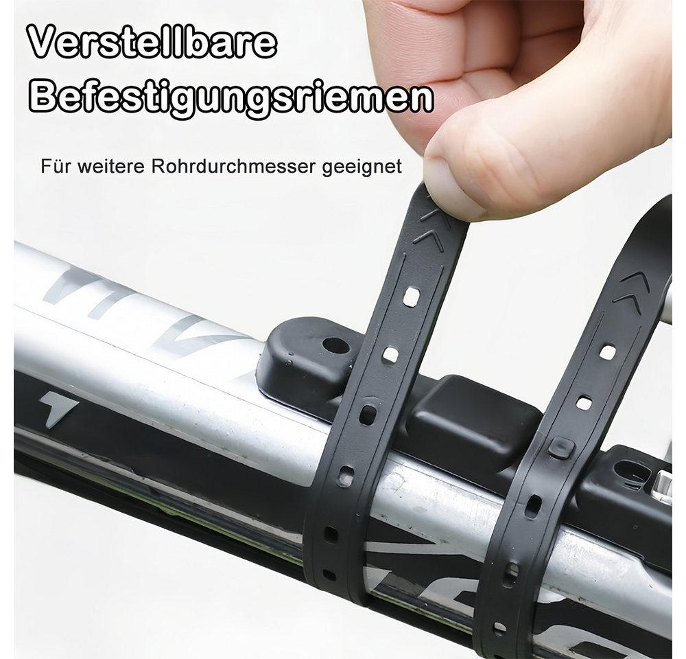 AFKSMILE Fahrrad-Flaschenhalter Flaschenhalter Fahrrad, Leichte Langlebige PC Wasserflaschenhalter, Getränkehalter, inklusive Gurte für Rohre mit Durchmesser bis 22-55mm Bild 4