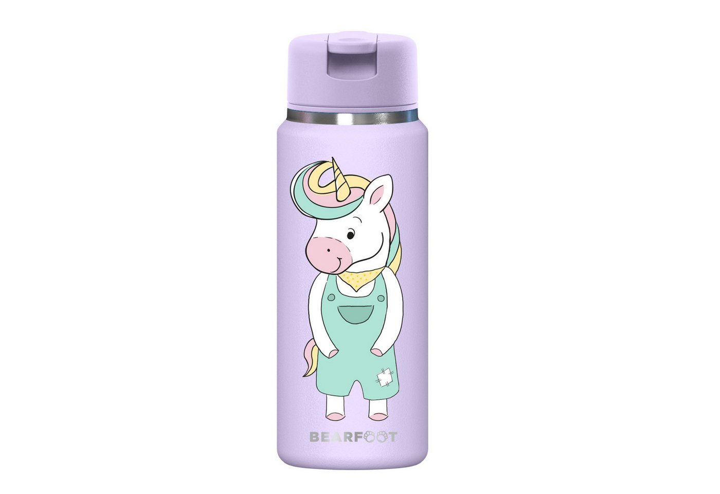 BEARFOOT Trinkflasche TINY Thermo Kinder Trinkflasche Edelstahl - Einhorn, Thermosflasche, auslaufsicher, Edelstahl, Kinderflasche, BPA-frei Bild 3