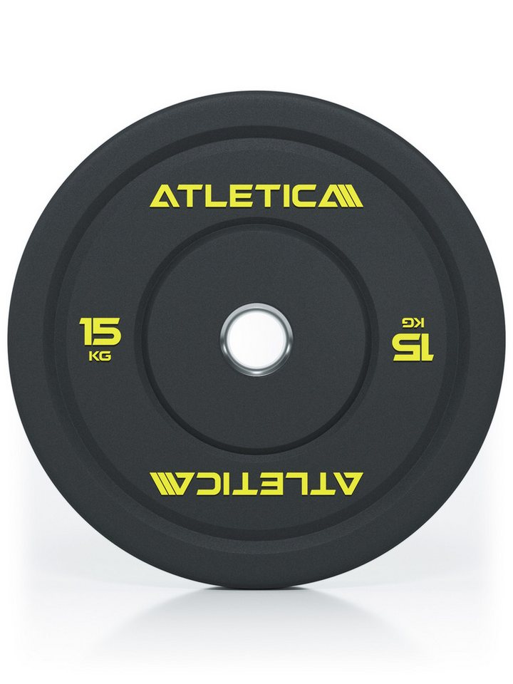 ATLETICA Hantelscheiben High Temp Bumper Plates, Paar, Hochwertiger Gummi, 30 kg