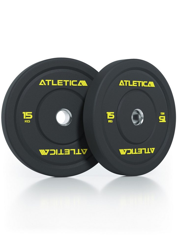ATLETICA Hantelscheiben High Temp Bumper Plates, Paar, Hochwertiger Gummi, 30 kg Bild 2