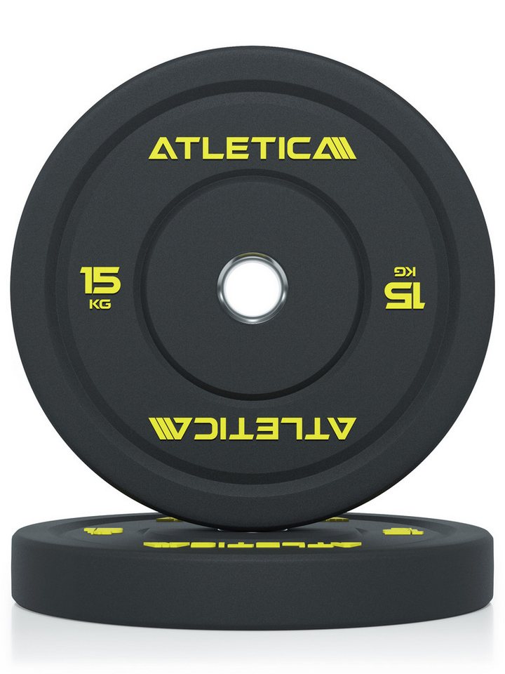 ATLETICA Hantelscheiben High Temp Bumper Plates, Paar, Hochwertiger Gummi, 30 kg Bild 4