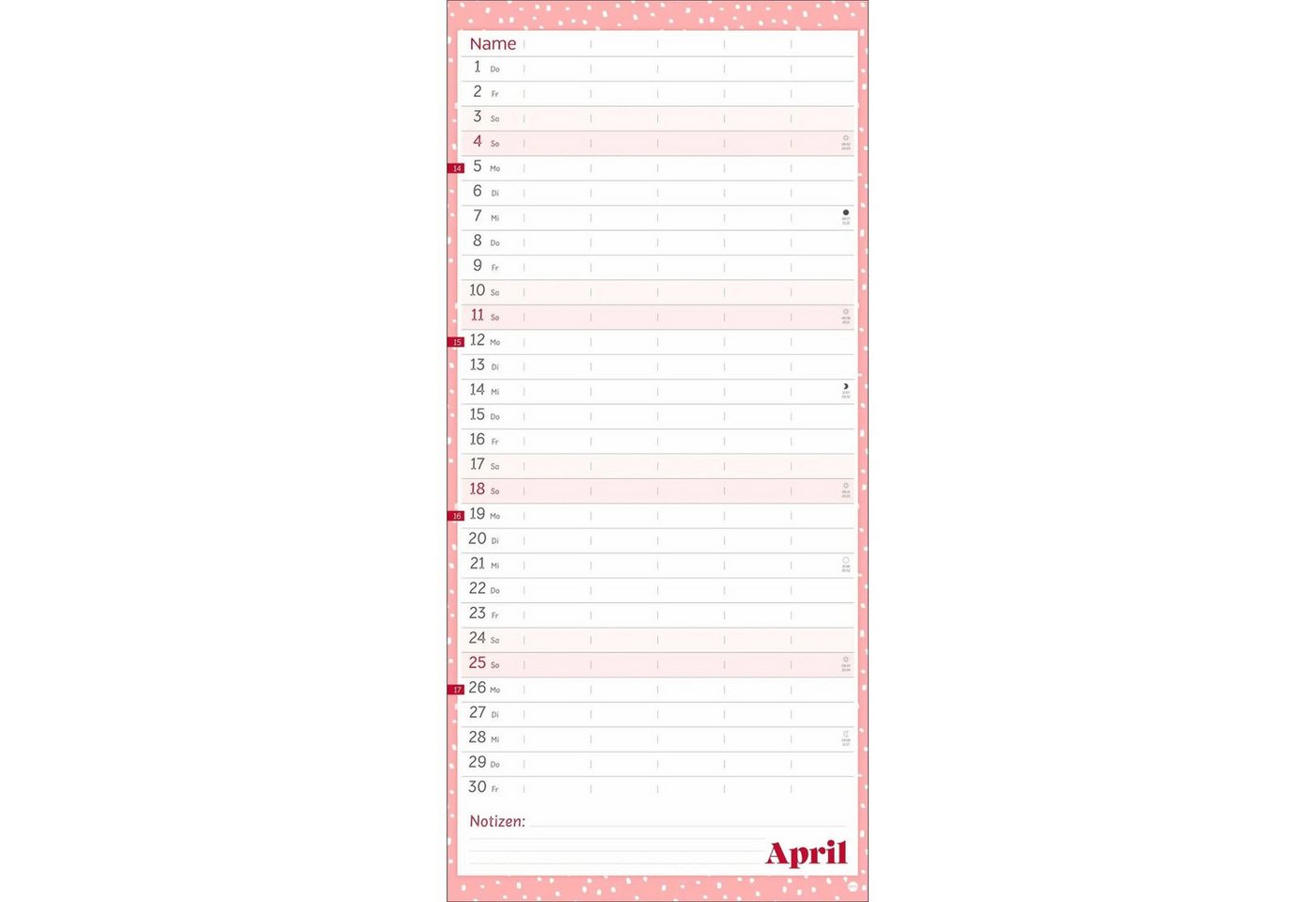 HEYE Wandkalender Deko-Familienplaner Happy Times 2027 Bild 5