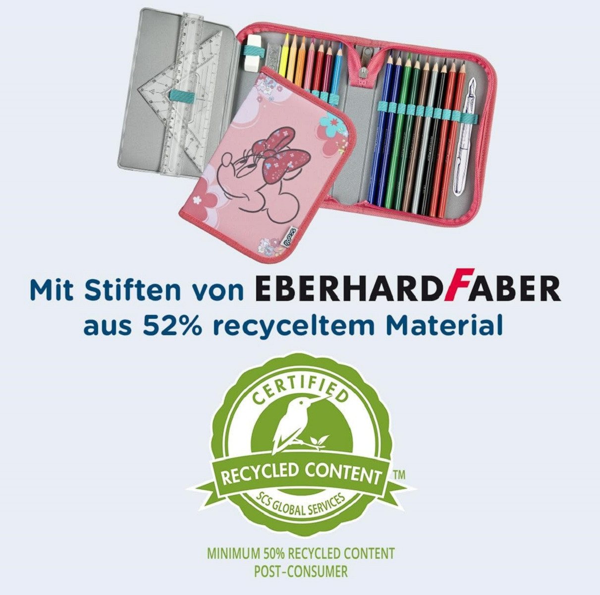 Disney Minnie Mouse Federmäppchen Minnie Mouse Gefülltes Federmappe Komplettes Etui Schuletui